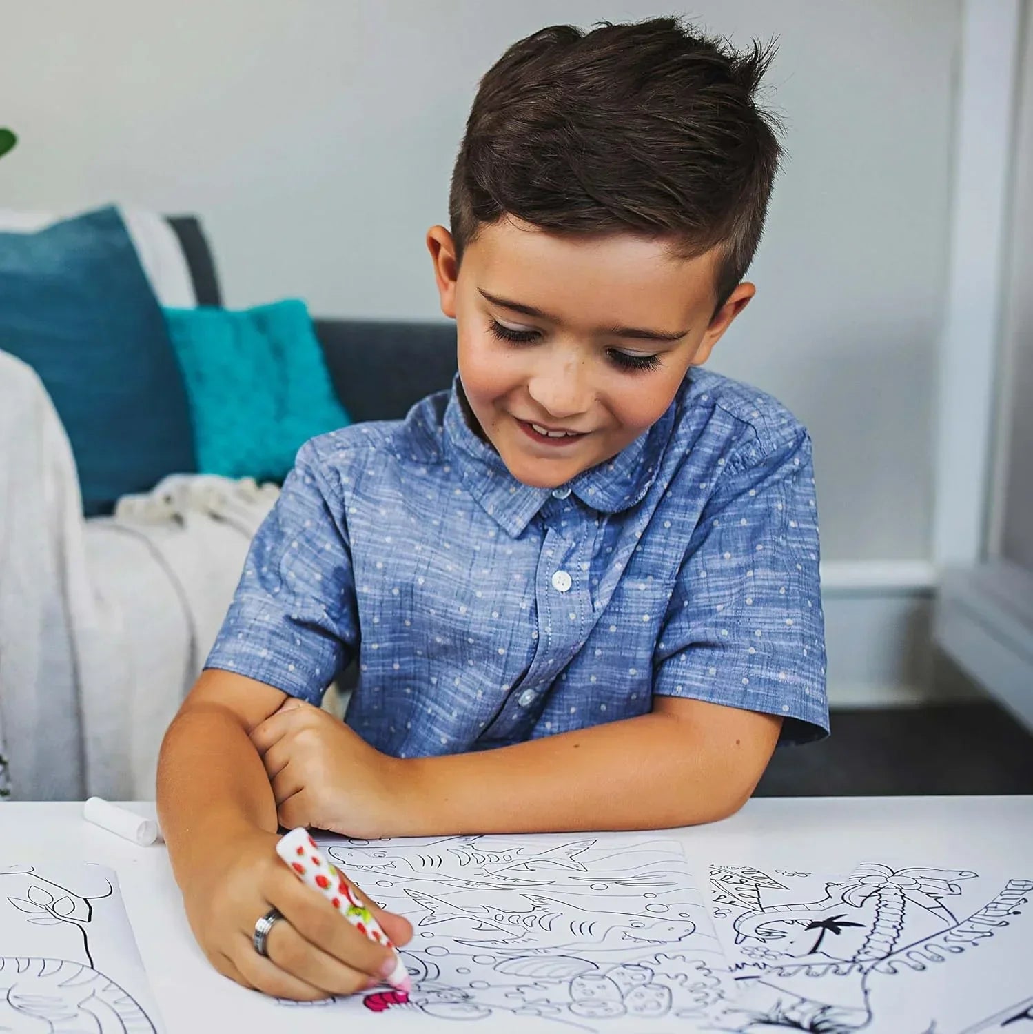 Scentos CleanColouring Markers Adventure Set Mess Free Scented Coloring Fun - Jaiman Toys