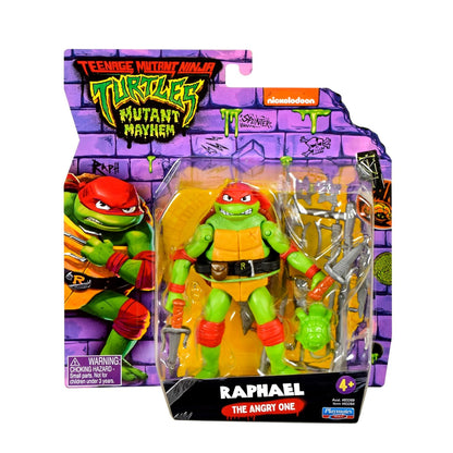 Teenage Mutant Ninja Turtles Mutant Mayhem Raphael Action Figure | 4.6 Inch TMNT Collectible with Accessories