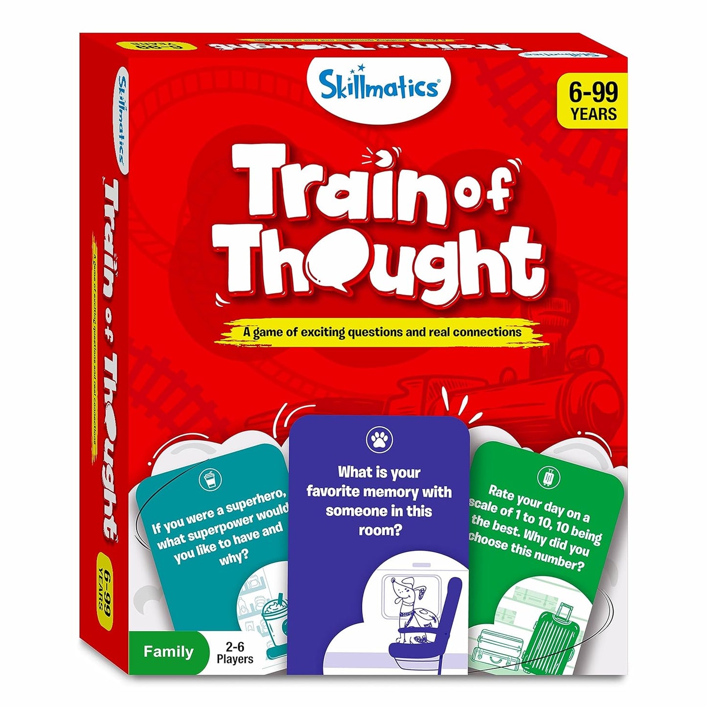 Skillmatics Card Game - Train of Thought, Fun for Family Game Night, Educational Toys, Gifts for Boys and Girls Ages 6, 7, 8, 9 and Up