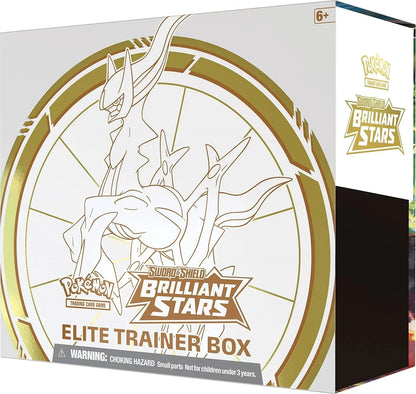 Original Pokémon TCG Sword & Shield: Brilliant Stars Elite Trainer Box – Arceus Edition, 8 Booster Packs, Official Pokémon ETB