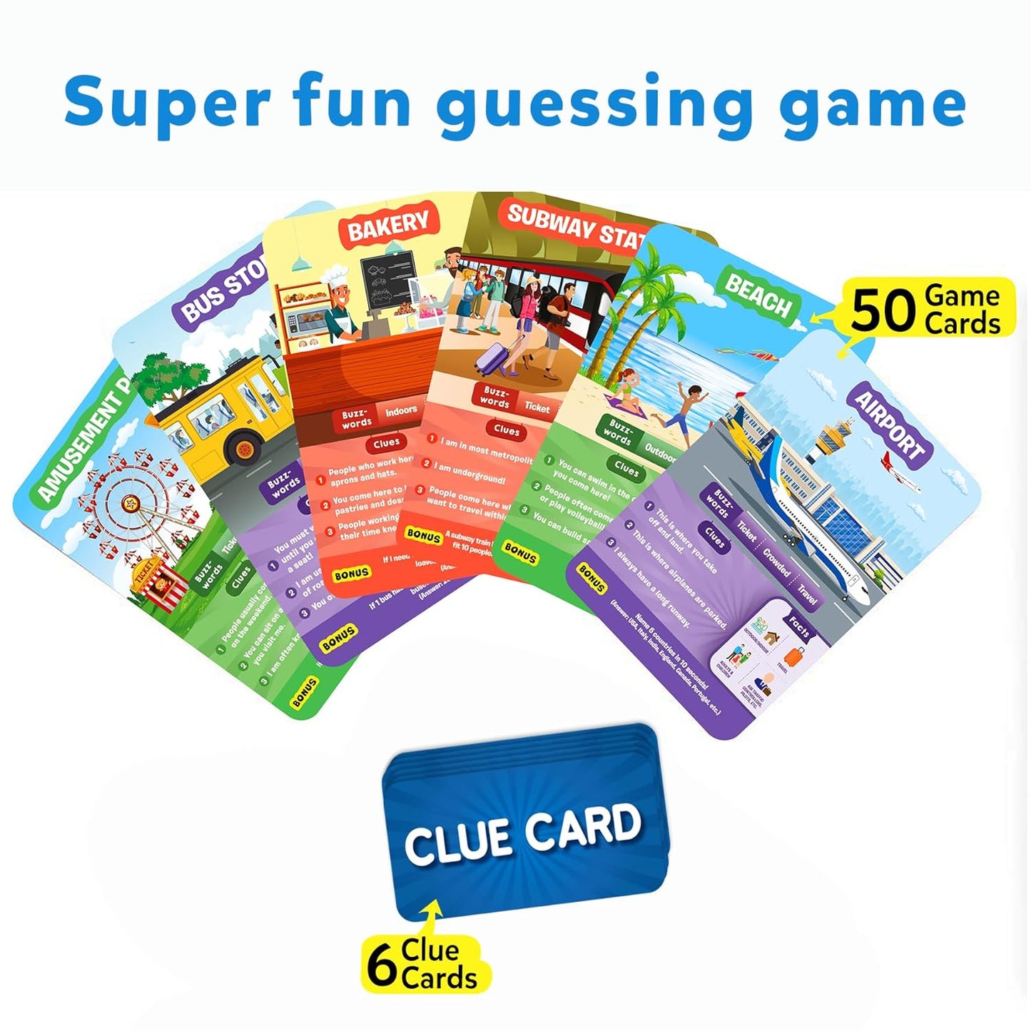 Skillmatics Card Game - Guess in 10 All Around The Town, Perfect for Boys, Girls, Kids, and Families Who Love Board Games, Travel Friendly,Gifts for Ages 6, 7, 8, 9