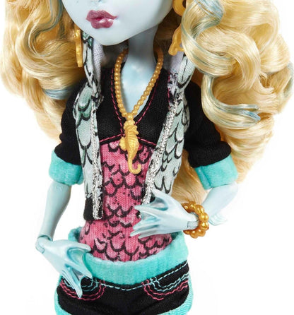 Monster High Lagoona Blue Reproduction Doll (10.5 in) Wearing Original Fashion &amp; Shoes, with Pet, Doll Stand &amp; Accessories, Gift for Collectors