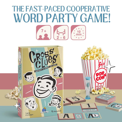 Cross Clues Cooperative Word Game by Blue Orange Games – Fast Family & Party Game for 2–6 Players (Ages 7+)