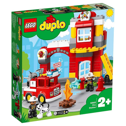 LEGO 10903 Duplo Fire Station Building Blocks Set (76 Pcs) – Educational Construction Toy for Kids, Multi-Color