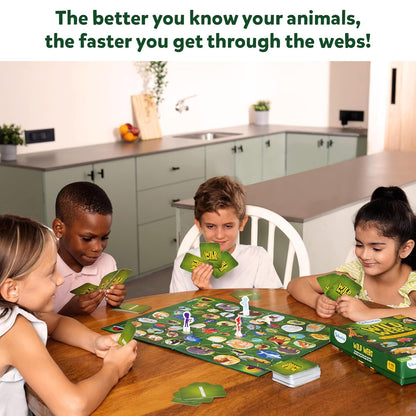 Skillmatics Board Game - Wild Webs, Animal Learning Game, Gifts, Family Friendly Games for Ages 6 and Up,for kids