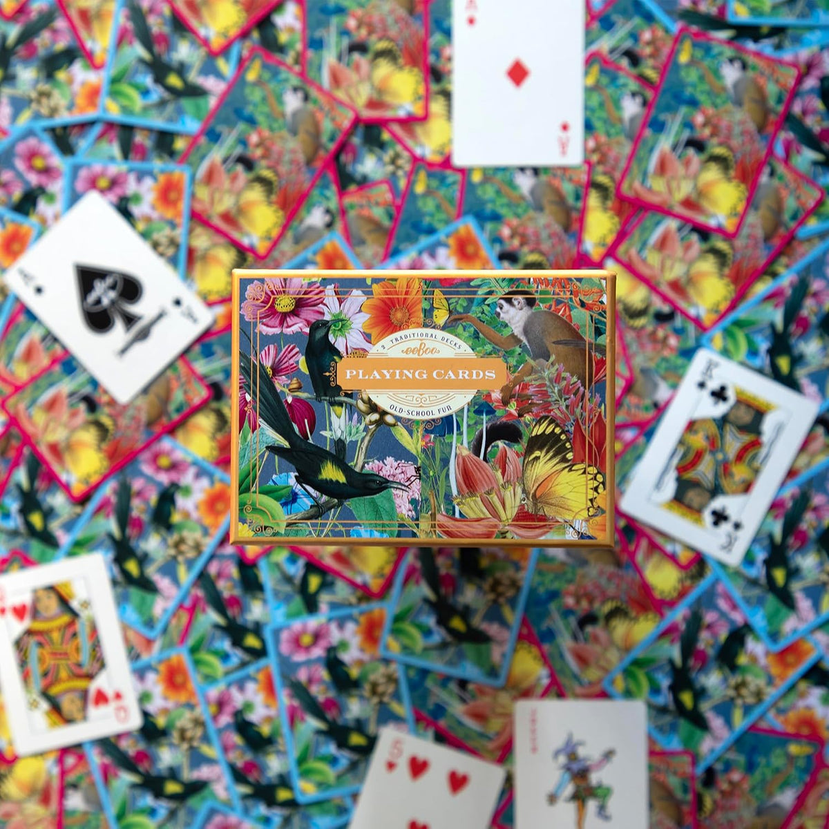 EeBoo Garden of Eden Playing Cards – 2 Gilded Decks in Gift Box
