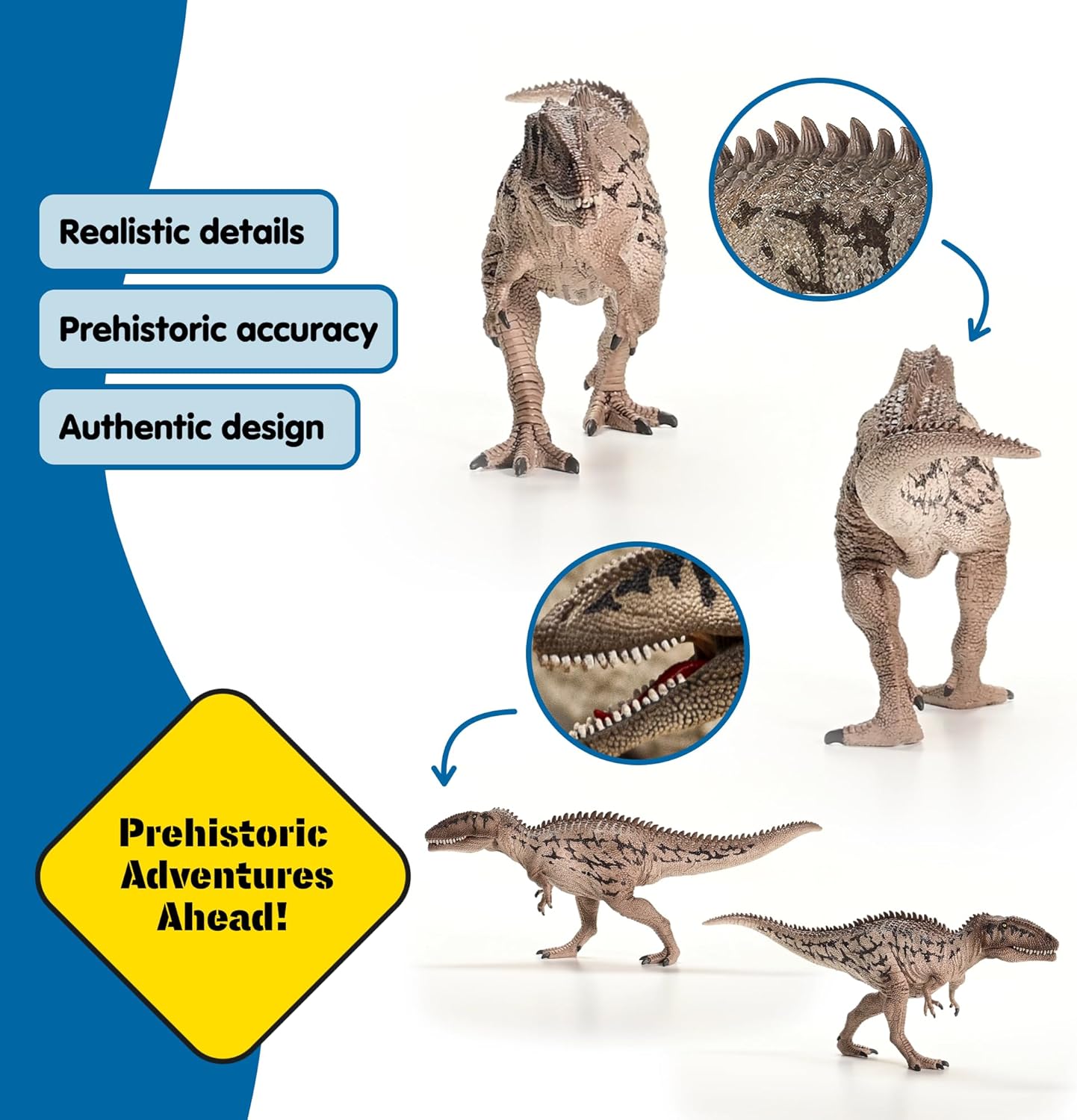 Schleich Dinosaurs - Carcharodontosaurus Toy Figurine - Kids 4+, 15048 | Dinosaur Figurine, Realistic Animal Toys, Dino Figure for Boys and Girls,...