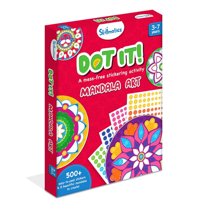 Skillmatics Art Activity - Dot It Mandala Art, No Mess Sticker Art for Kids, Craft Kits, DIY Activity, Scrapbooking, Gifts for Girls & Boys Ages 3, 4, 5, 6, 7, Paper, Multicolor