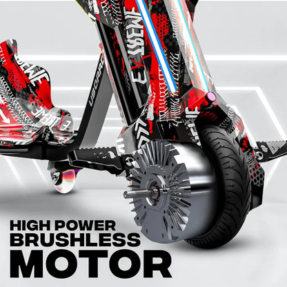 Uboard 3 Wheel Power Rider 360 Electric Drift Cart| Drifter Drifting Scooter | Go Kart Drifter for Kids
