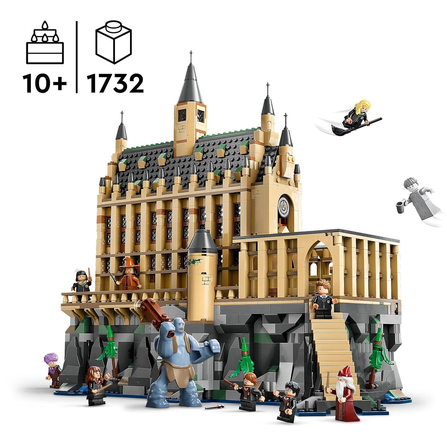 (Box Damage) LEGO 76435 Harry Potter Hogwarts Castle: The Great Hall Building Blocks (1732 Pieces)