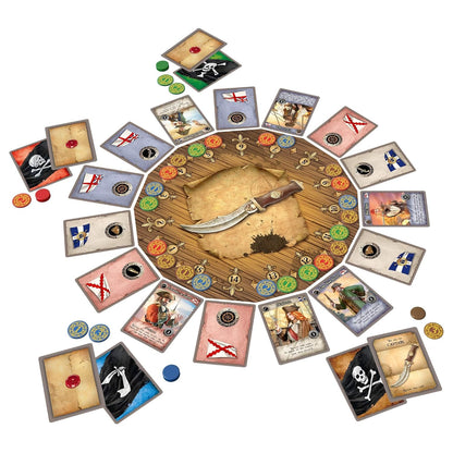 Pendragon 15 Men Pirate Strategy Board Game | Bluffing, Bidding & Hidden Roles | 2-5 Players | 45-60 Minutes | Ages 14+