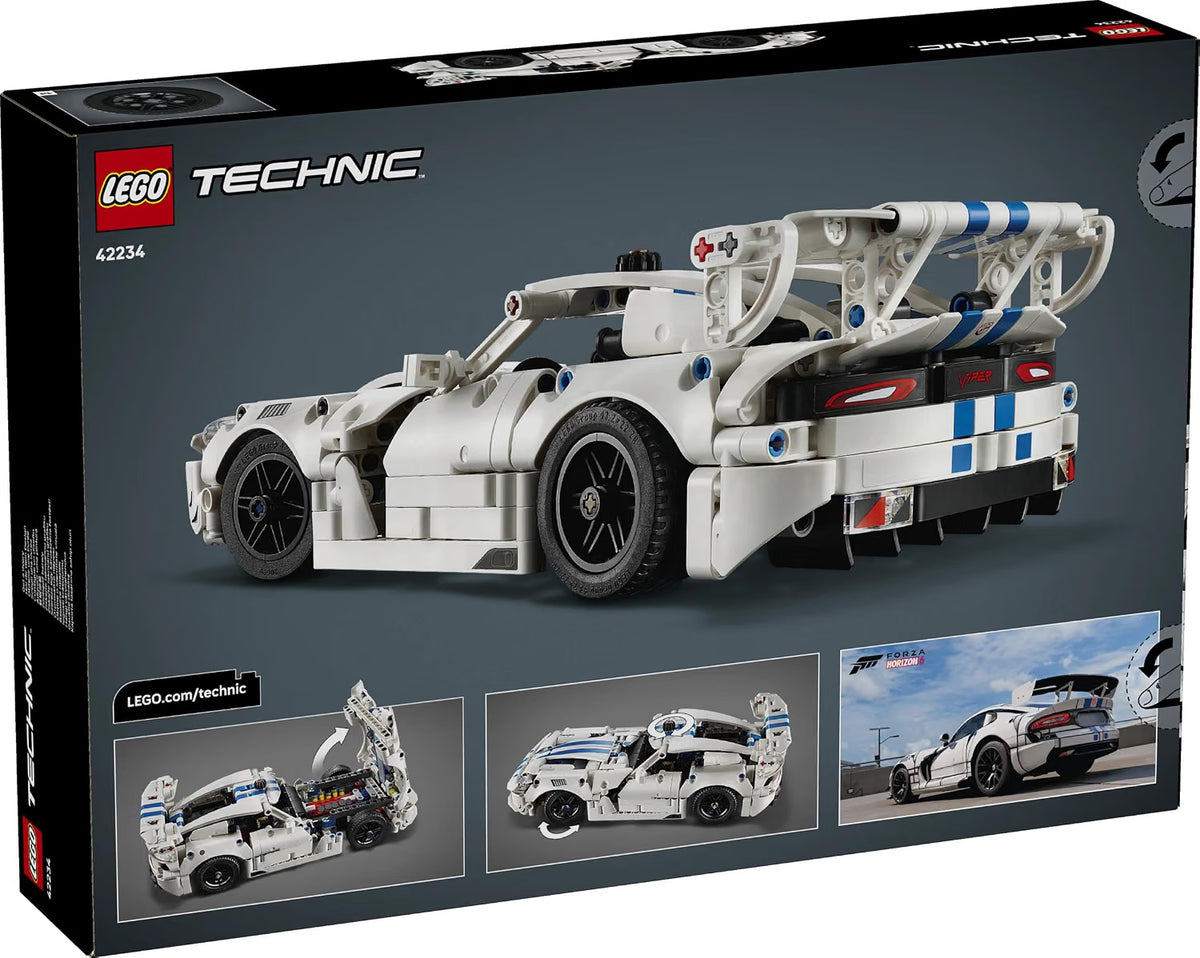 LEGO 42234  Technic Dodge Viper GTS-R Sports Car – 805-Piece Racing Car Kit, Ages 10+