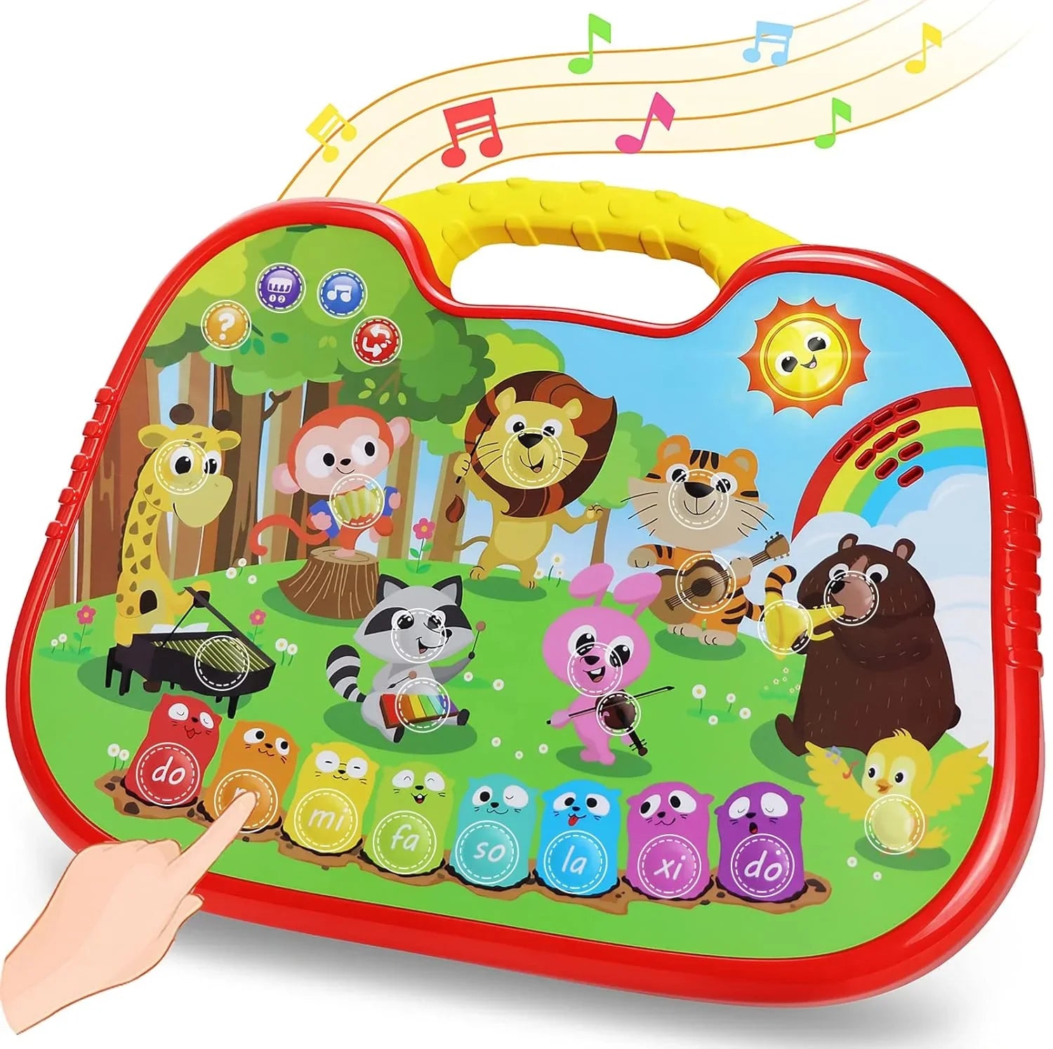 FiveStar Infant Animal Reading Piano – Interactive Baby Toy with Lights, Sounds & 3 Learning Modes | Educational Gift for Toddlers - Jaiman Toys