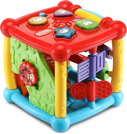 VTech Busy Learners Activity Cube | Interactive Learning Cube with Lights, Sounds, Music & Educational Activities | Multi-Color