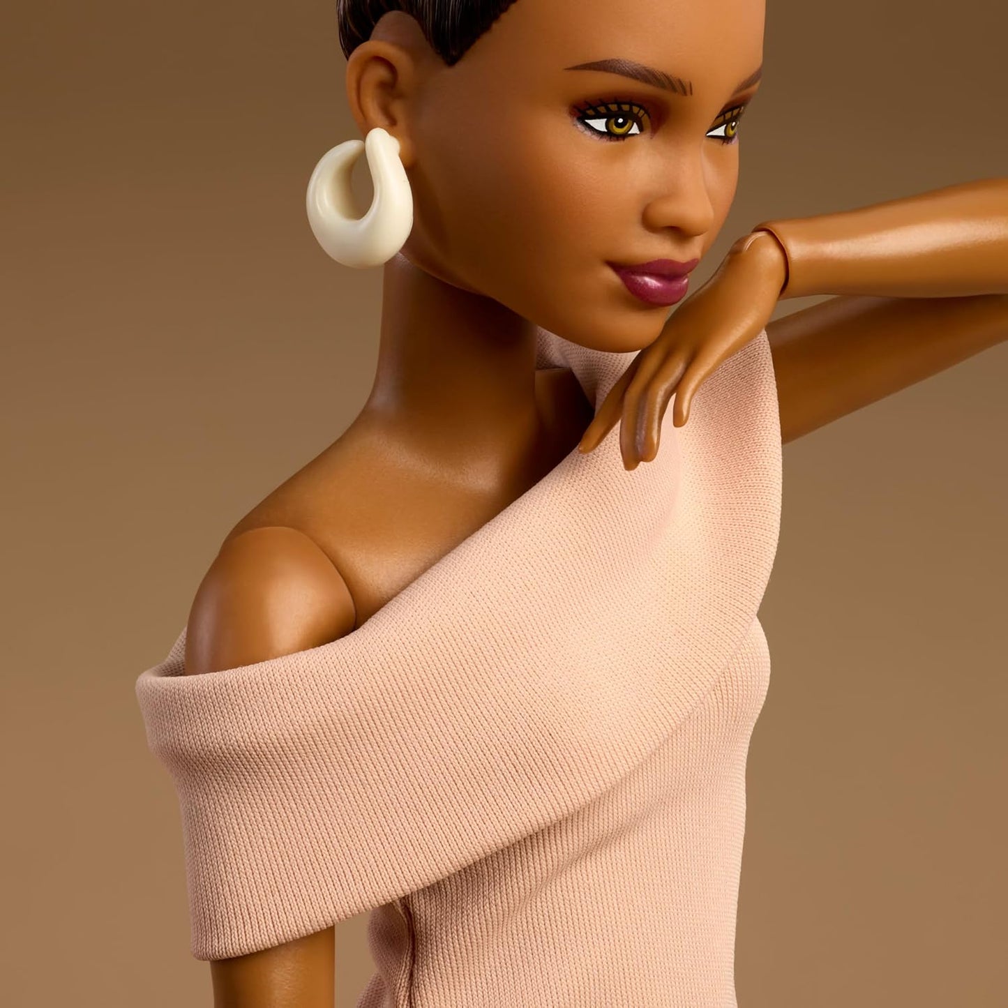 Barbie Signature Barbie Basics Model 08 Fashion Doll | (11.5 inches) Fully Articulated Collector Doll with Elegant Off-Shoulder Dress