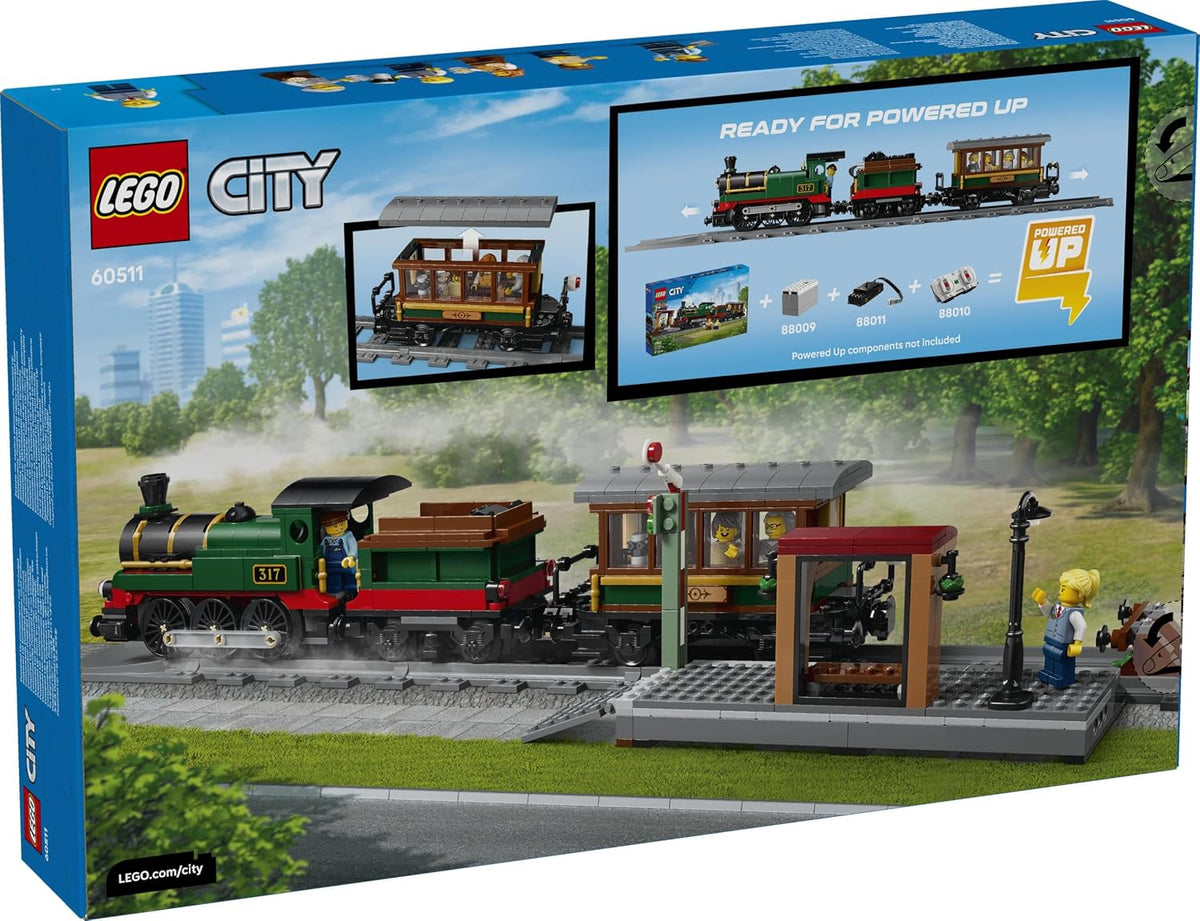 LEGO City Vintage Steam Train - Toy Train Set Building Kit for Kids Ages 7 and Up - 60511