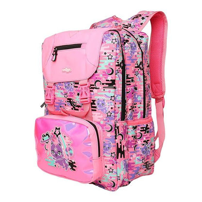Smiggle Away Foldover Backpack – Pink | 16-Inch  Zipped Pockets & Dual Bottle Holders