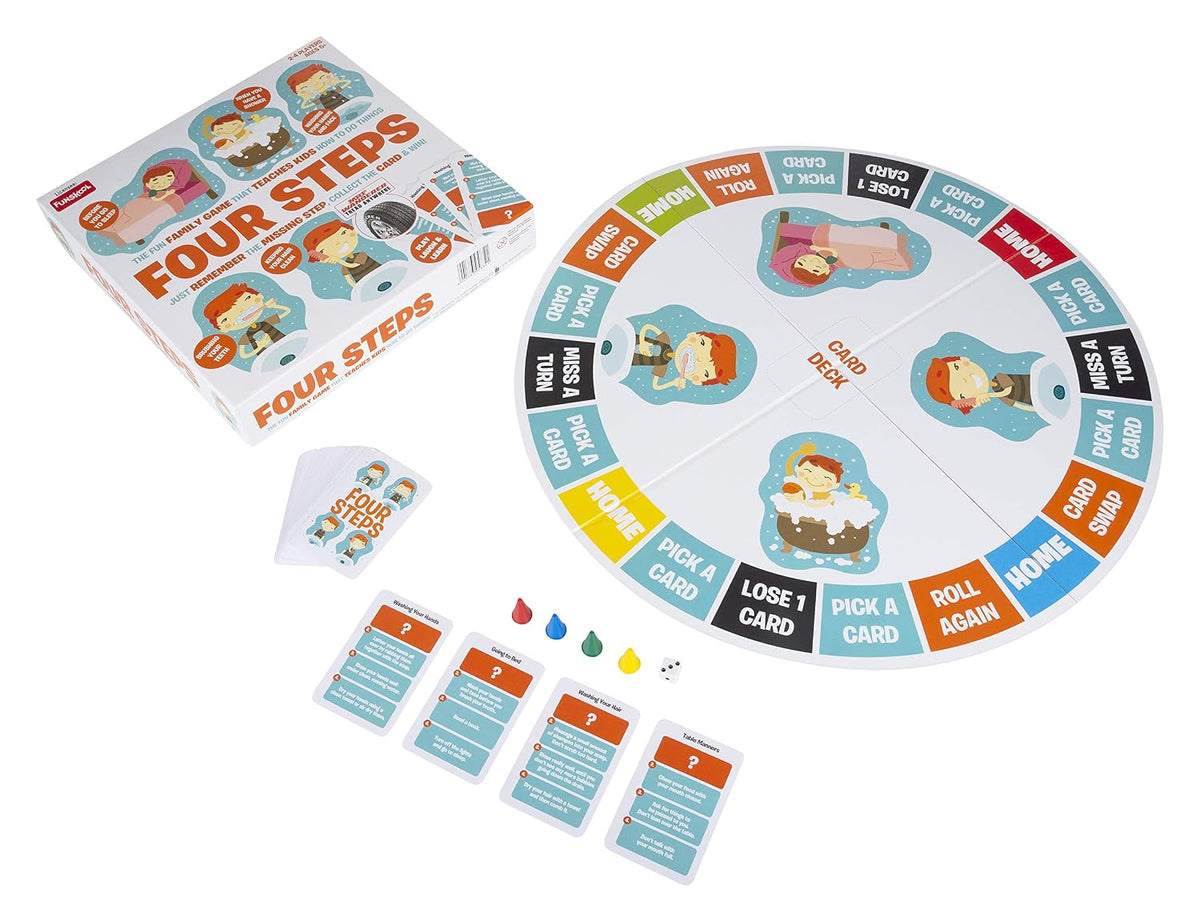 Funskool Four Steps Family Board Game for Kids | Daily Routine Learning & Memory Game | Fun Educational Game for Children & Family