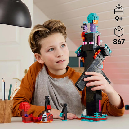 LEGO Minecraft The Enderman Tower Toy for Kids, Gamer Gift 21279 Building Blocks Toys for 9+ Gift for Boys and Girls