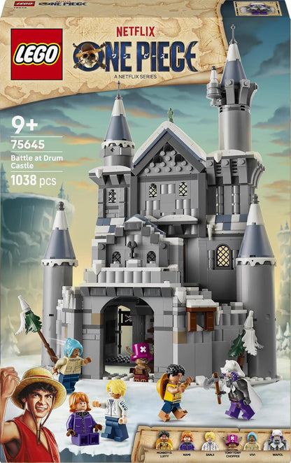 LEGO 75645 ONE PIECE Battle at Drum Castle – Castle Playset with Luffy, Nami, Sanji, Vivi, Chopper & Wapol, Ages 9+