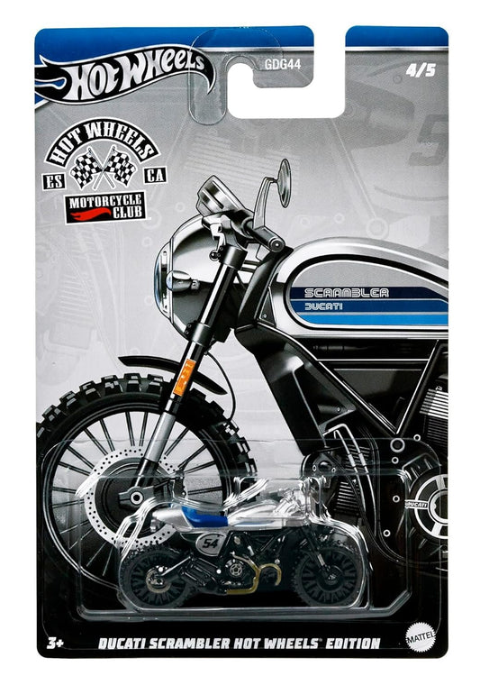 Hot Wheels New 2024 Motorcycle Club Ducati Scrambler Edition, Grey