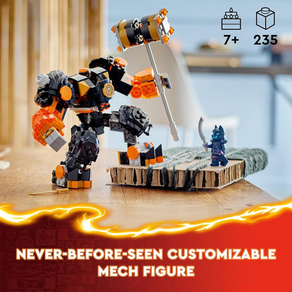 LEGO NINJAGO Cole’s Elemental Earth Mech Toy 71806 (235 Pieces)