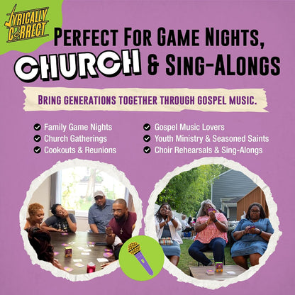 Lyrically Correct Revival: The Gospel Edition | Standalone Christian Music Card Game for Families, Church Groups & Adults