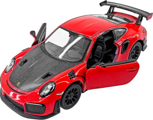 KiNSMART Porsche 911 GT2 RS – 1:36 Scale Die-Cast Model Car – Pullback Toy Car Collectible - Red - Jaiman Toys