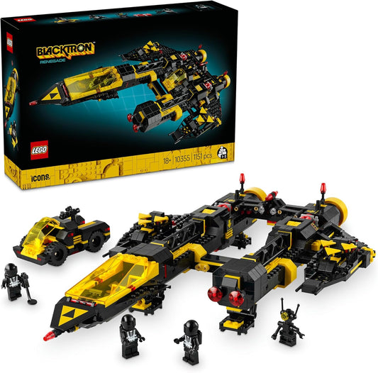 LEGO 10355 Icons Blacktron Renegade - DIY Kit for Adults 18+ - Building Blocks for Men and Women - Collectible Set for Adult Fans - Creative Gift Idea for Birthdays