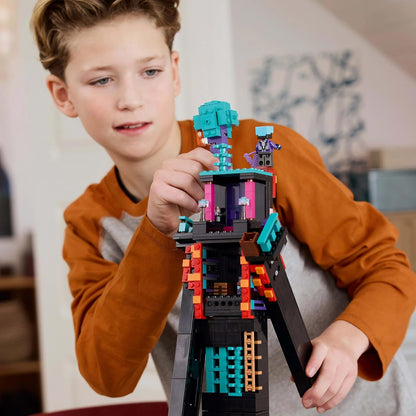 LEGO Minecraft The Enderman Tower Toy for Kids, Gamer Gift 21279 Building Blocks Toys for 9+ Gift for Boys and Girls