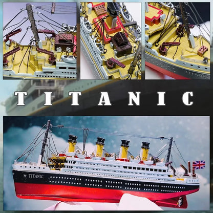 Piececool 226 Pieces Titanium Boat Model Metal 3D Puzzle 340 Stainless Steel 1:1 Collection Birthday Gift Model Kit for Adults