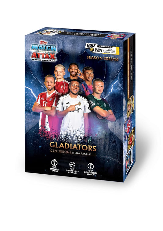 Topps UEFA Champions League Match Attax 2025-26 Trading and Collectible Card Game (Mega Pack Gladiators - Centurians)