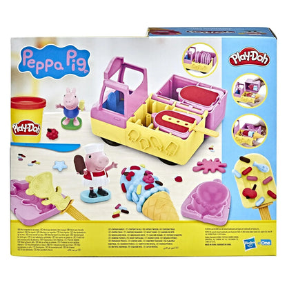 Play-Doh Peppa Pig Ice Cream Truck Set – Includes Peppa & George Figures with 5 Pots of Modeling Clay - Jaiman Toys