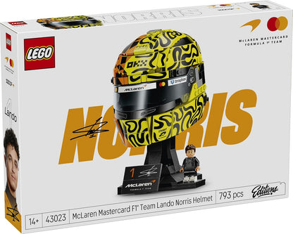 LEGO Editions 43023 McLaren Mastercard F1 Team Lando Norris Helmet Building Set (793 Pieces) | Formula 1 Collectible Display Model with Minifigure