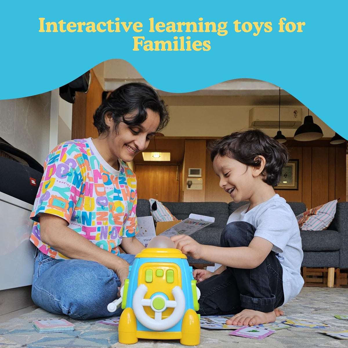 Zephyr Baby Lingo Pro English–Hindi Talking Flash Card Learning Toy, 6 Months+
