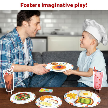 Skillmatics Pretend Play Playset - Restaurant Playset, 30+ Magnetic Food Items for Child's Play, Restaurant Toys, Back-to-School Kitchen Accessories, Gifts for Kids, Toddlers, Ages 3, 4, 5, 6, 7, 8