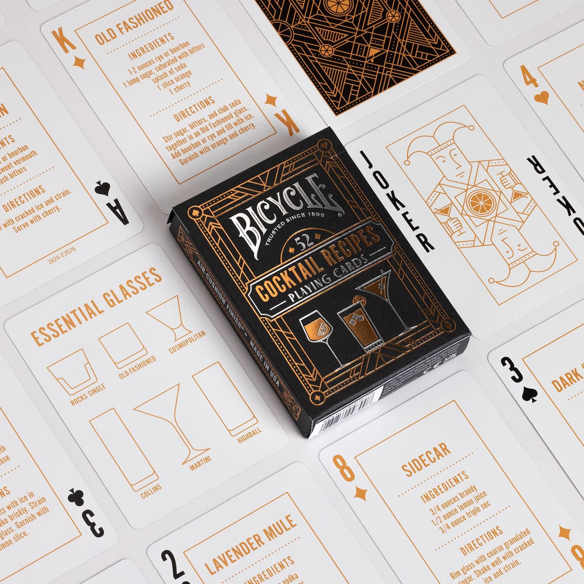 Bicycle Cocktail Recipes Playing Cards – 52 Drink Recipes, Poker Size Deck with Air-Cushion Finish