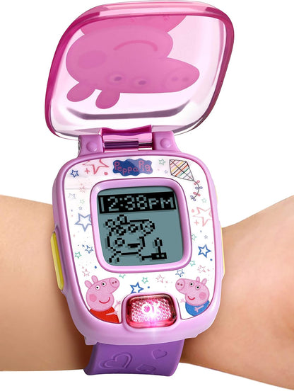 VTech Peppa Pig Learning Watch | Interactive Educational Kids Watch with Games, Alarm, Timer & Digital Clock | Purple