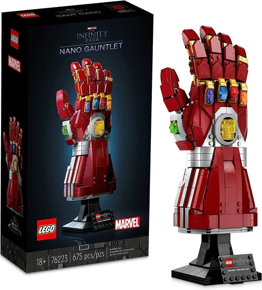 LEGO 76223 Nano Gauntlet, Iron Man Model with Infinity Stones, Avengers