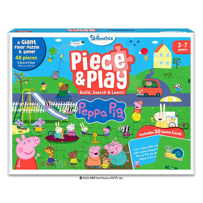 Skillmatics Peppa Pig Floor Puzzle & Game - Piece & Play, Jigsaw & Toddler Puzzles, Educational Toy, Gifts for Girls & Boys Ages 3, 4, 5, 6, 7 (48 Pieces, 3 x 2 feet)