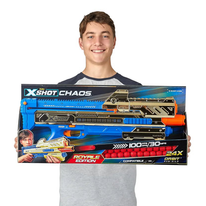 X-Shot Golden Chaos Orbit Blaster – High-Performance Foam Dart Gun for Kids 12+