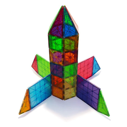 Magna-Tiles 100 Pcs Magnetic Building Toys, Multi Color