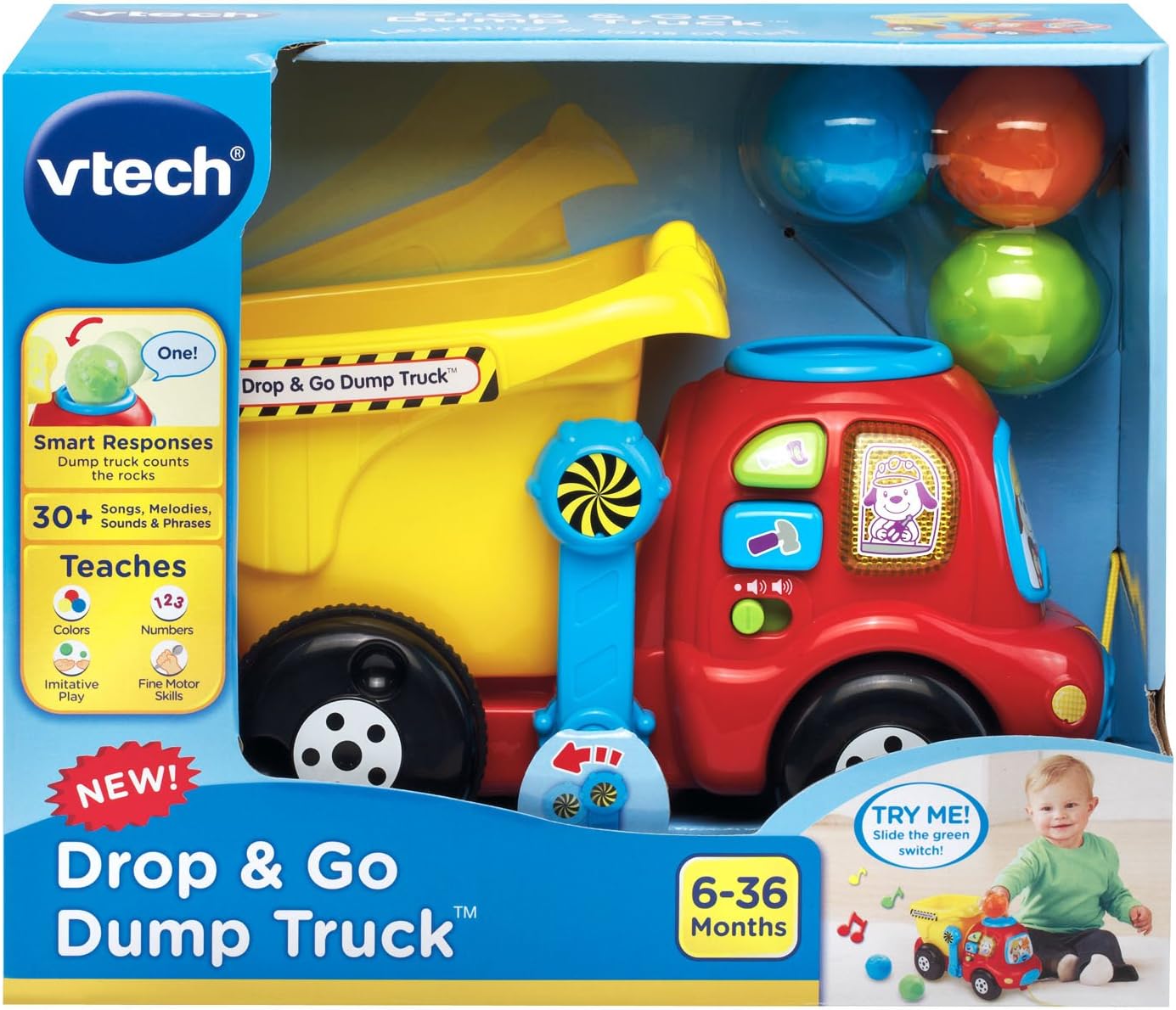VTech Drop and Go Dump Truck - 6 to 36Months