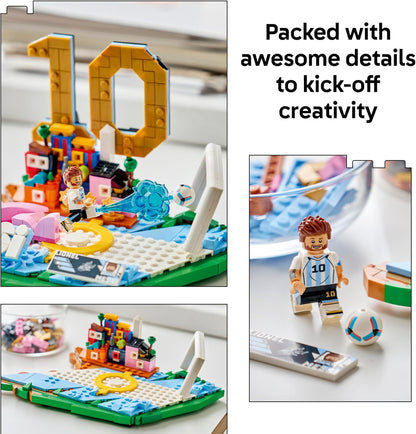 LEGO 43011 Editions Lionel Messi – Soccer Highlights - Building Set for Boys & Girls, Ages 10+ - Collectible Soccer Gift with Plaque - Kids Bedroom or Shelf Decor - 43011