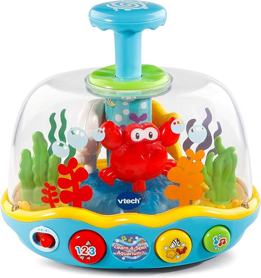 VTech Learn & Spin Aquarium | Interactive Musical Learning Aquarium Toy with Lights, Sounds & Spinning Sea Animals