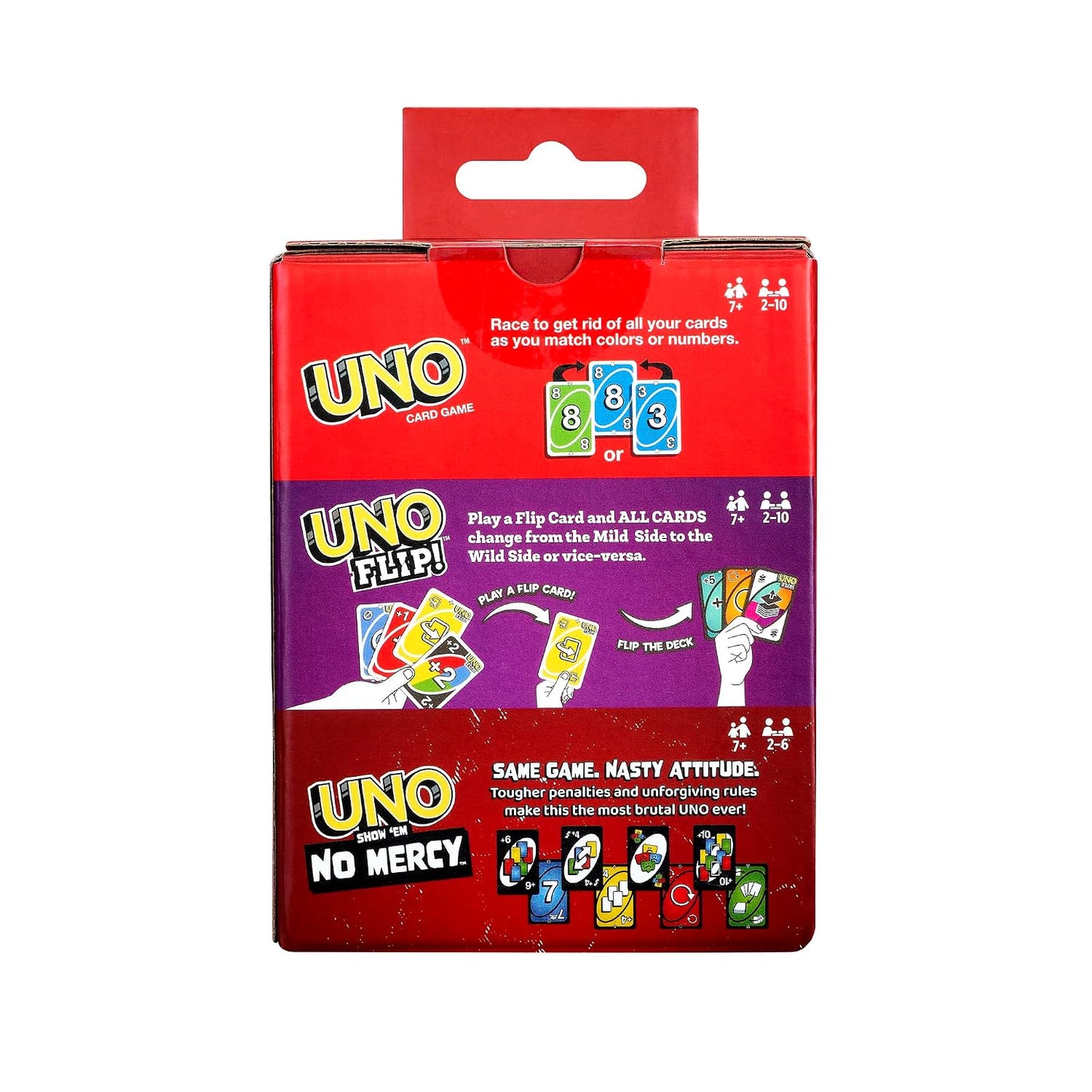Mattel Games UNO Greatest Hits Gift Pack – UNO, UNO Flip & UNO Show ’Em No Mercy 3 Card Games Set