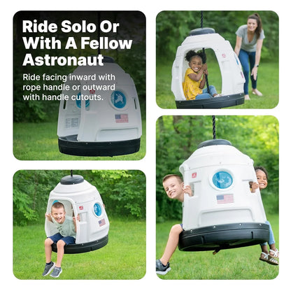 Step2 Space Capsule Swing – Rocketship Outdoor/Indoor Swing for Kids Aged 3–7, 2-Seater - Jaiman Toys