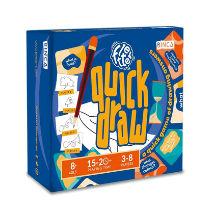 Binca Fletter Quick Draw – Family Drawing Game Like Pictionary, Fun for Game Nights & Parties (Ages 8+) - Jaiman Toys