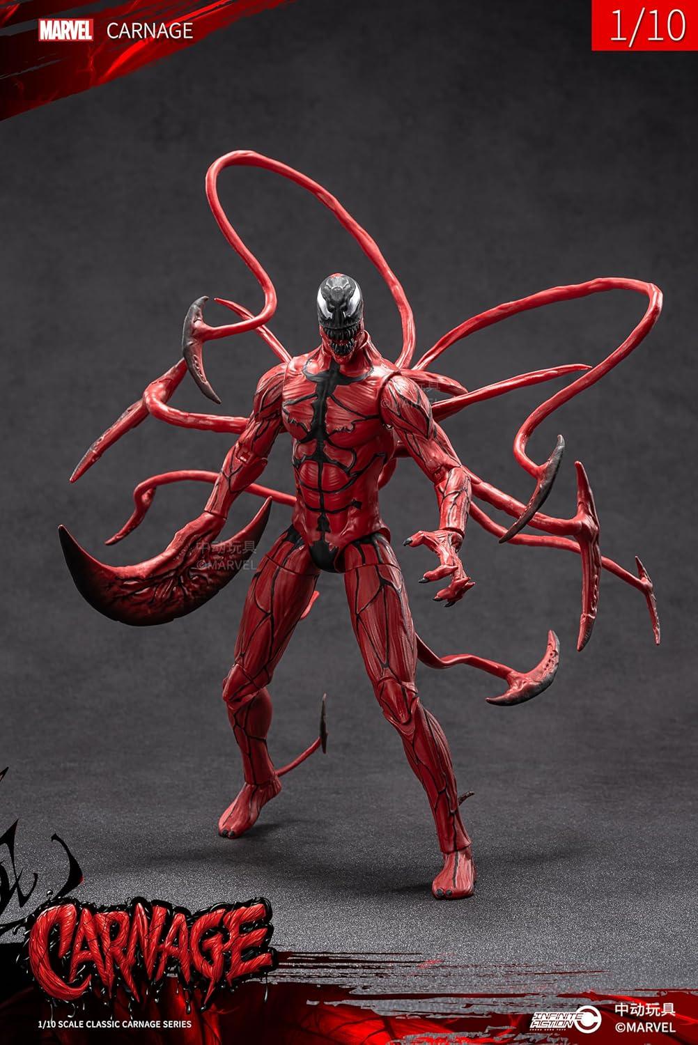 ZD Toys Carnage – Ultimate Action Figure | 1:10 Scale Marvel Villain Collectible (Full Set Edition) - Jaiman Toys