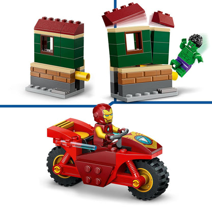 LEGO Marvel 76287 Iron Man with Bike and The Hulk Playset Building Blocks Toys (68 Pieces)